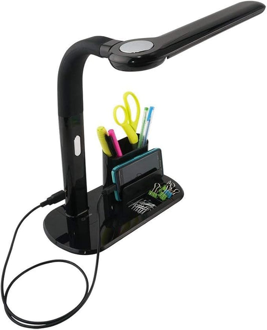 Ottlite LED Pivoting Bankers Lamp with USB Charging Port