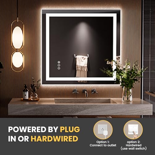 28"X30" LED Bathroom Mirror with Lights
