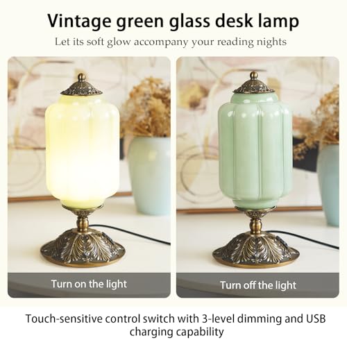 Milk Glass Touch Table Lamp