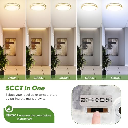 16in 50W LED Flush Mount Ceiling Light 5600lm Super Bright