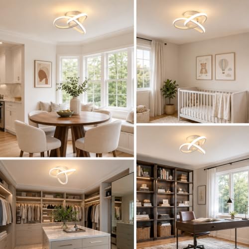 Hallway Light Acrylic Modern LED Ceiling Light Fixtures 3000K Close to Ceiling Lights for Bedroom