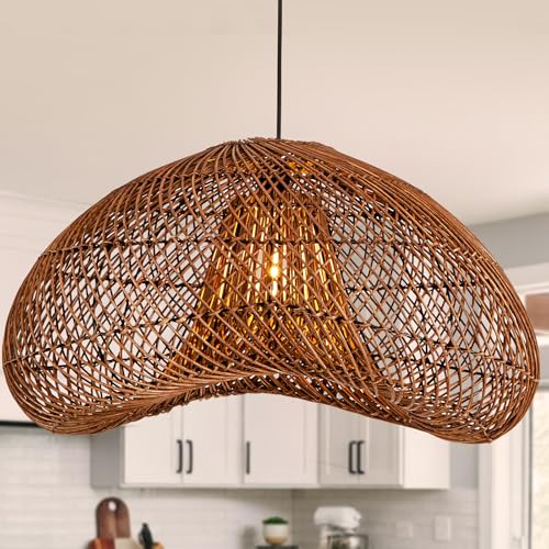 23.6" Rattan Pendant Light