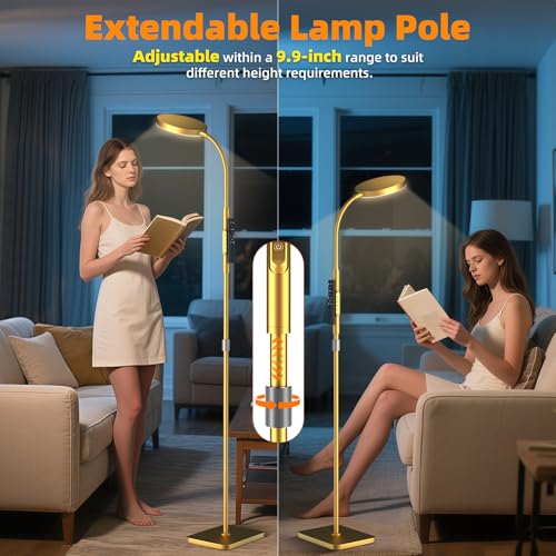 Floor Lamp Adjustable Height Floor Lamps for Living Room Bedroom
