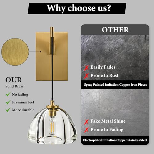 Crystal Brass Dome Wall Sconce (2 Count)