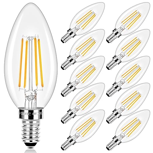 E12 LED Candelabra Bulbs 40 Watt Equivalent (10 Count)