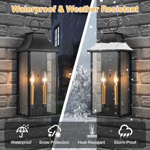20.6" Large Dusk to Dawn Outdoor Wall Light