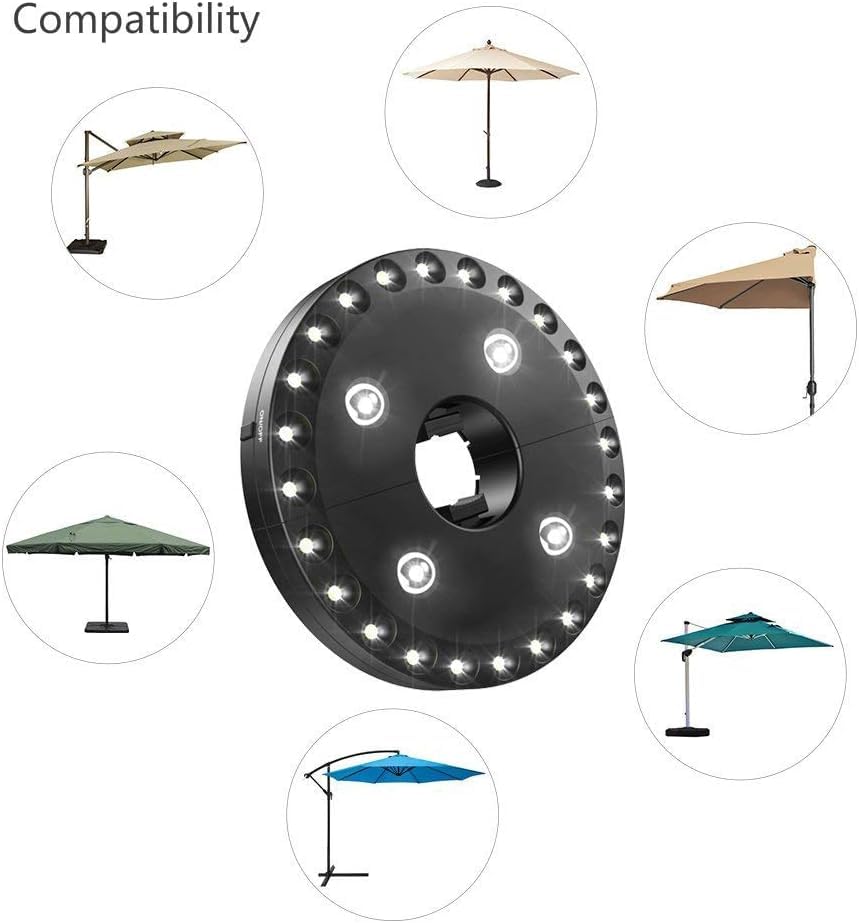 Patio Umbrella Lights Battery Operated (56 Count)