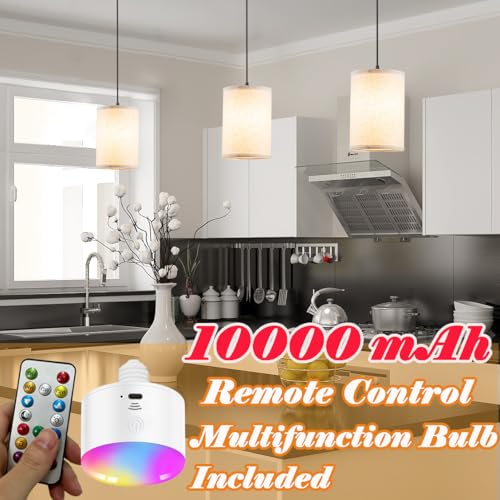 Battery Operated Pendant Light with Remote