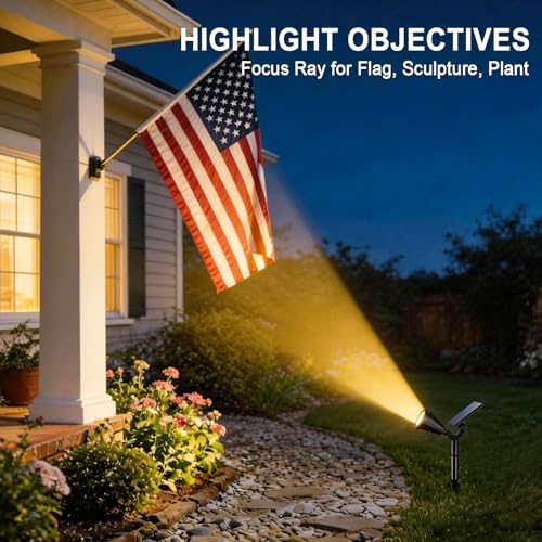 Solar Lights Outdoor Waterproof Flag Spotlights 10 Pack (10 Count)