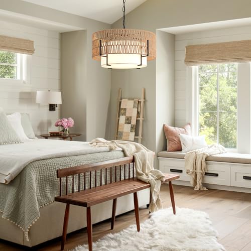 4 Light Boho Chandelier for Dining Room