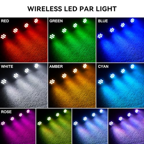 Battery Powered Uplights Mini RGB LED Stage Lights