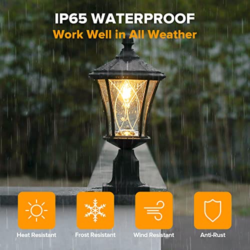 Outdoor Solar Lamp Post Light with Pier Mount Base