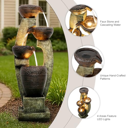 40” H Modern Outdoor Fountain