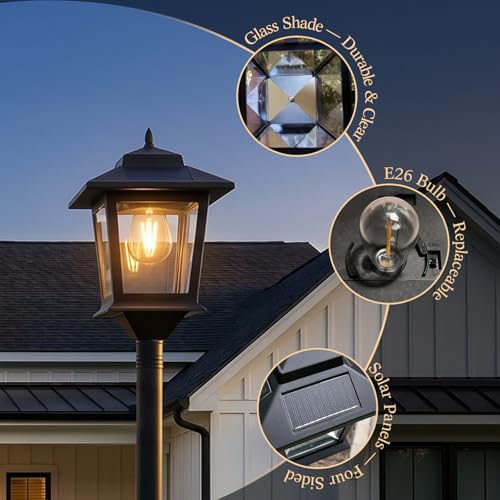 Solar Post Lights Outdoor (2 Count)