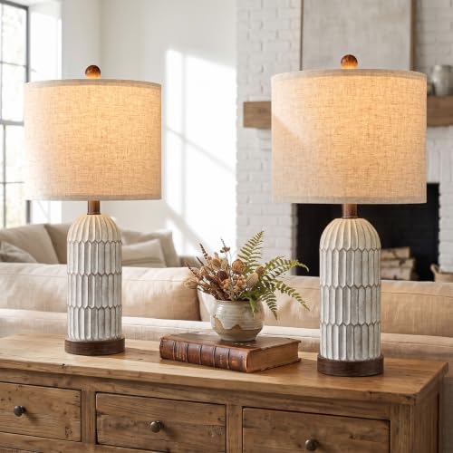 22" Bedside Table Lamps Set of 2