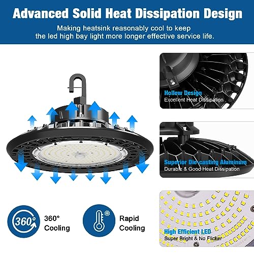 Led High Bay Light 240W 36000LM 5000K UFO ETL Listed Commercial Lights