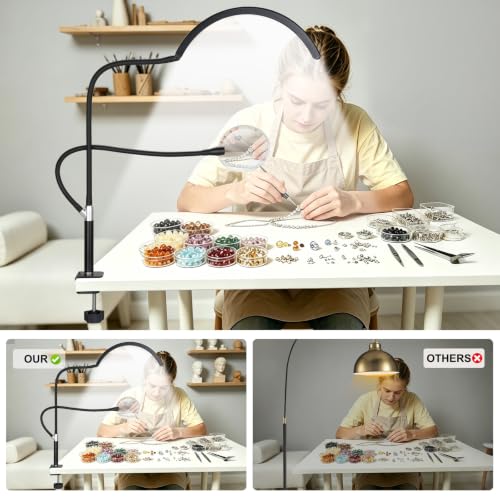 Half Moon Desk Lash Light with 4X Magnifier
