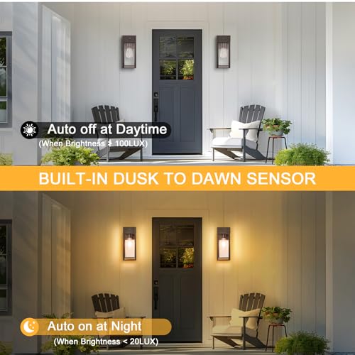 Porch Lights with Outlet (2 Count)