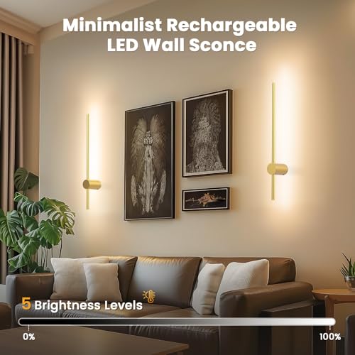 24 Inch Battery Operated Wall Sconce Set of 2 (2 Count)