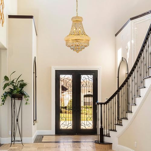 Gold Crystal Chandeliers for Dining Room