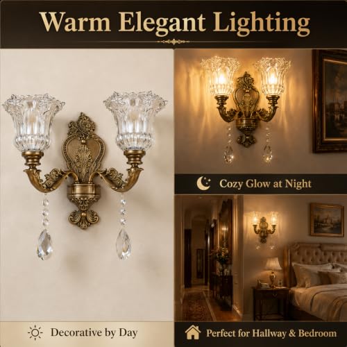 Vintage Style Crystal Sconces