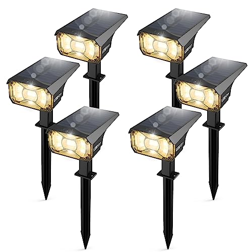 3 Brightness Modes Solar Outdoor Lights with Super Bright 40LEDs (6 Count)