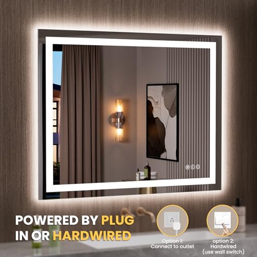 39.4"x31.5" LED Bathroom Mirror with Lights
