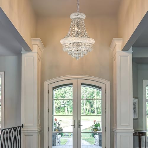 Chrome Crystal Chandeliers for Dining Room
