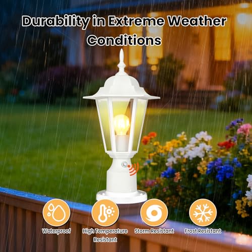 15"H Dusk to Dawn Outdoor Post Light