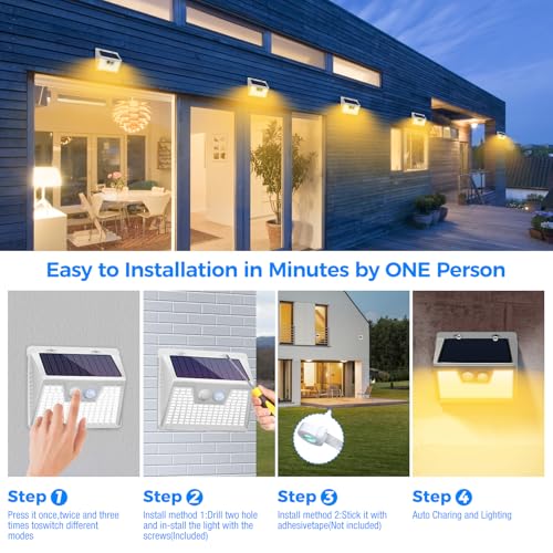 Solar Lights Outdoor Motion Sensor (12 Count)
