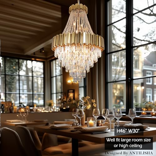 Luxury Crystal Chandelier for High Ceilings