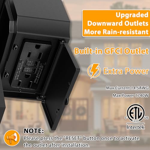Porch Light with GFCI Outlet (2 Count)
