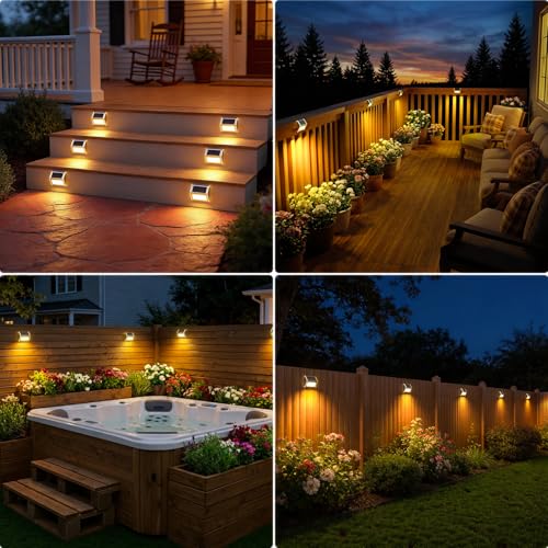 Solar Deck Lights Perfect for Fence (12 Count)