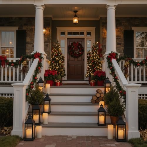 6" 8" 10" x 4" Waterproof Outdoor Flameless Candles (3 Count)