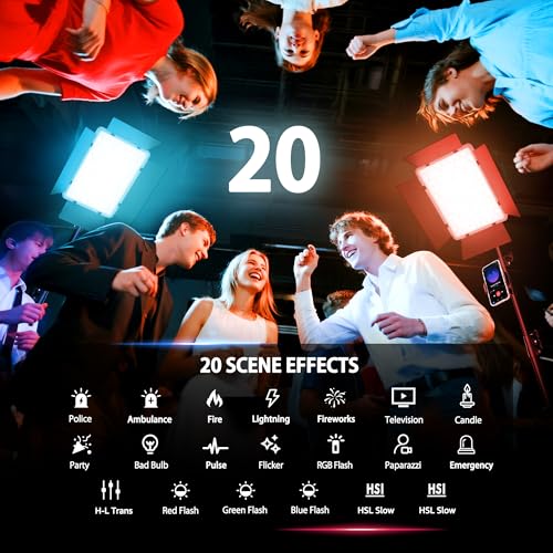 2 Pack RGB Photography Lighting with 20 Effects (2 Count)