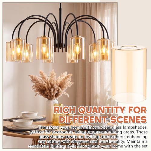 6 Pack Amber Glossy Glass Lamp Shade 1 (6 Count)