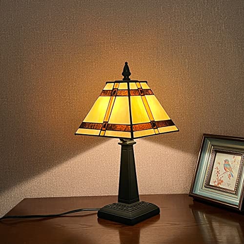 Tiffany Lamp Mission Style Stained Glass Table Lamp Small Desk Light