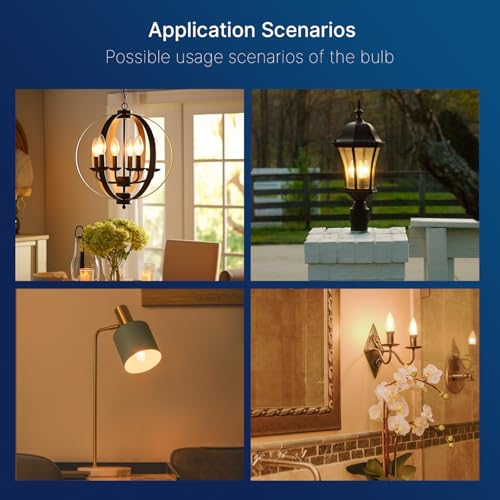 100W Equivalent LED Candelabra Bulbs (12 Count)