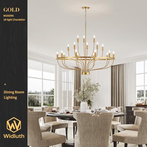 39.4" Large Gold Chandelier