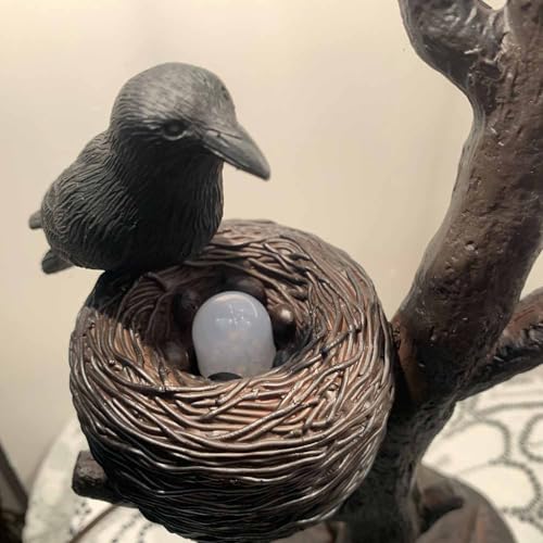 L10968 Raven Nest Tiffany Style Stained Glass Table Lamp