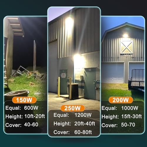 1 Pack 250W Wall Mount Wall Pack