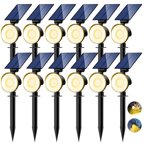 Solar Spot Lights Outdoor Waterproof (12 Count)