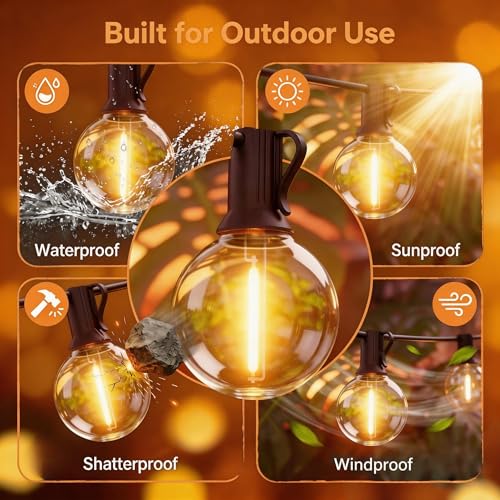 Outdoor String Lights 25 FT Waterproof (25 Foot)