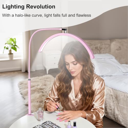 Professional Half Moon LED Desk Light for Nail Techs & Artists