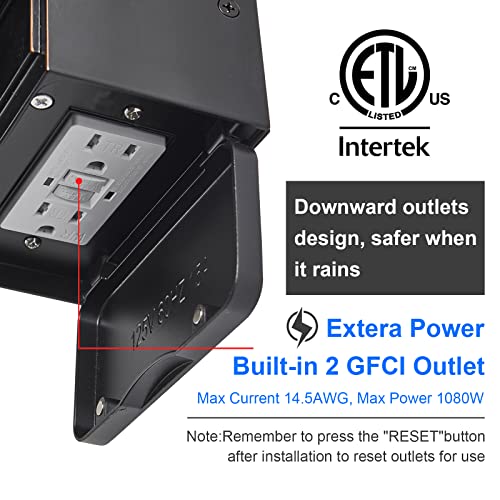Porch Lights with GFCI Outlet