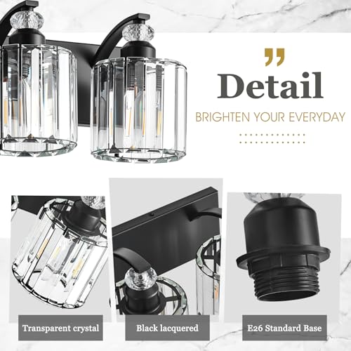 5 Light Black Bathroom Light Fixture Modern Vanity Lights Over Mirror Vintage Wall Sconce Lighting for Bathroom