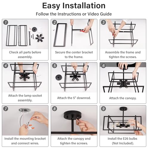 Black Ceiling Light