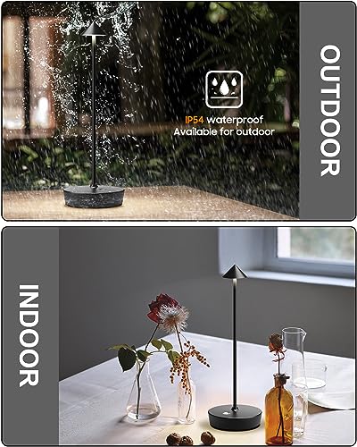 LED Cordless Table Lamp Rechargeable 6000mAh Battery Outdoor Desk Lamp