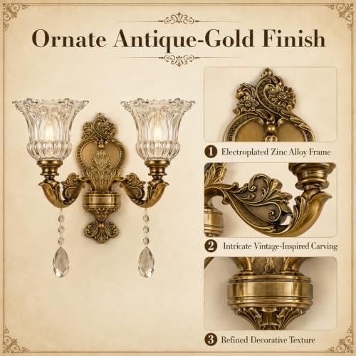 Vintage Style Crystal Sconces