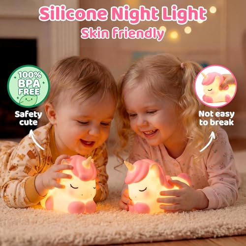 Huggwaii Squishy Cloud Unicorn Night Light for Kids